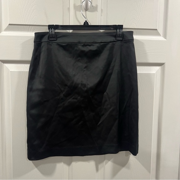 Tadashi Collection Stretch Satin Pencil Skirt Black Size 12 Above Knee - Picture 1 of 6